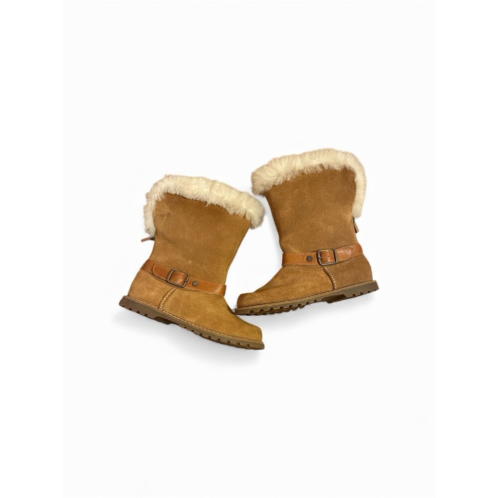 UGG Kids Nessa Chestnut Suede Boots Size 12 | Fully Lined